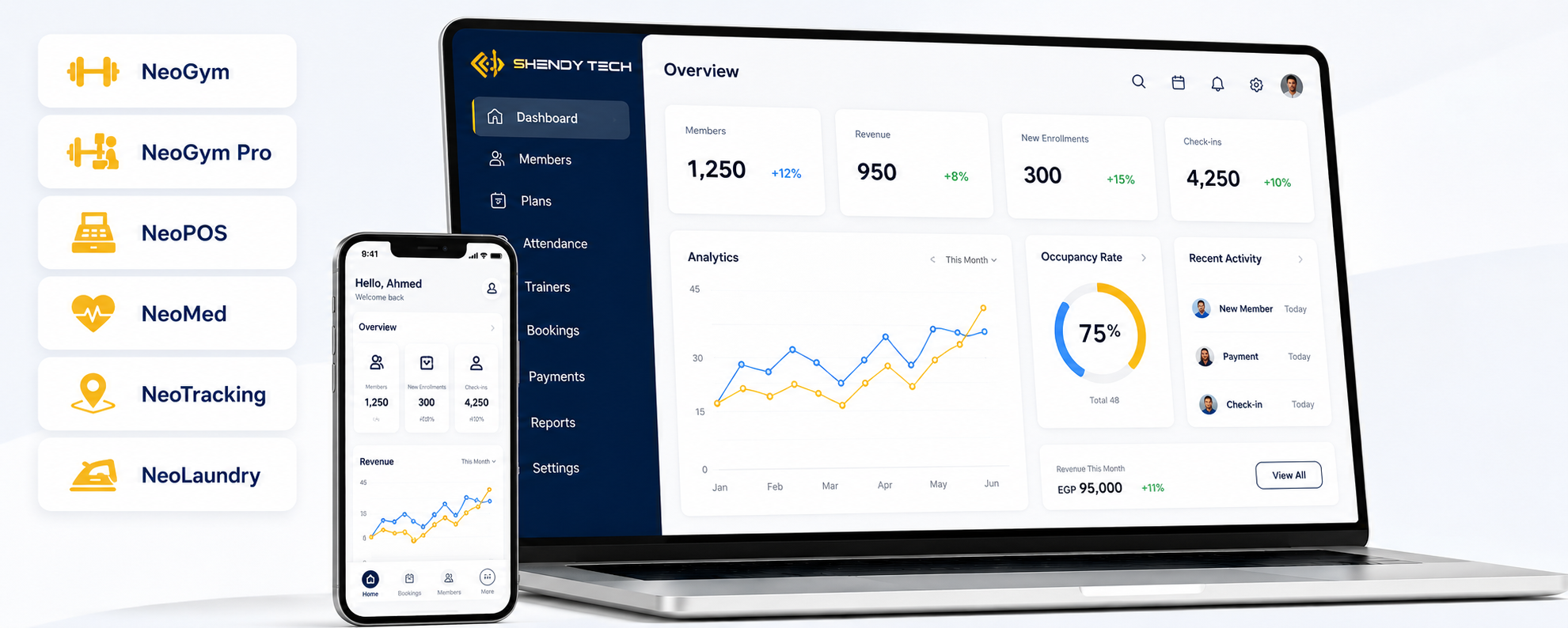 Shendy Tech software dashboard